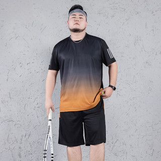 [Plus Size] 2 Bộ Thể Thao Nam Tennis Ice Silk Thoáng Khí Oversize Chạy Bộ Quần Short Tay Ngắn Top