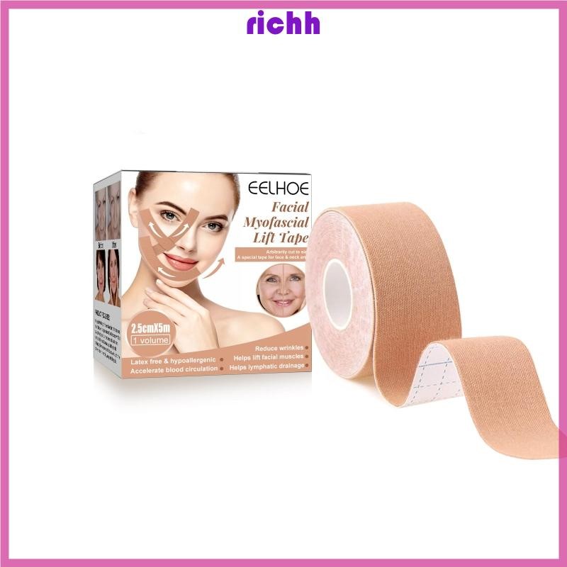⚝⚝Richh Face Lifting Tape Công cụ trang điểm để giấu nếp nhăn nâng da ướt 5m