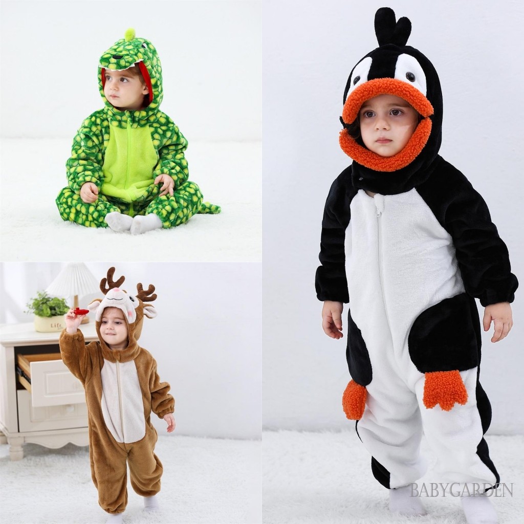 / / -3Month-3years Trang phục động vật Halloween cho bé Khủng long dễ thương / Chim cánh cụt / Nai sừng tấm cho Halloween Trang phục ngày lễ tiệc Cosplay