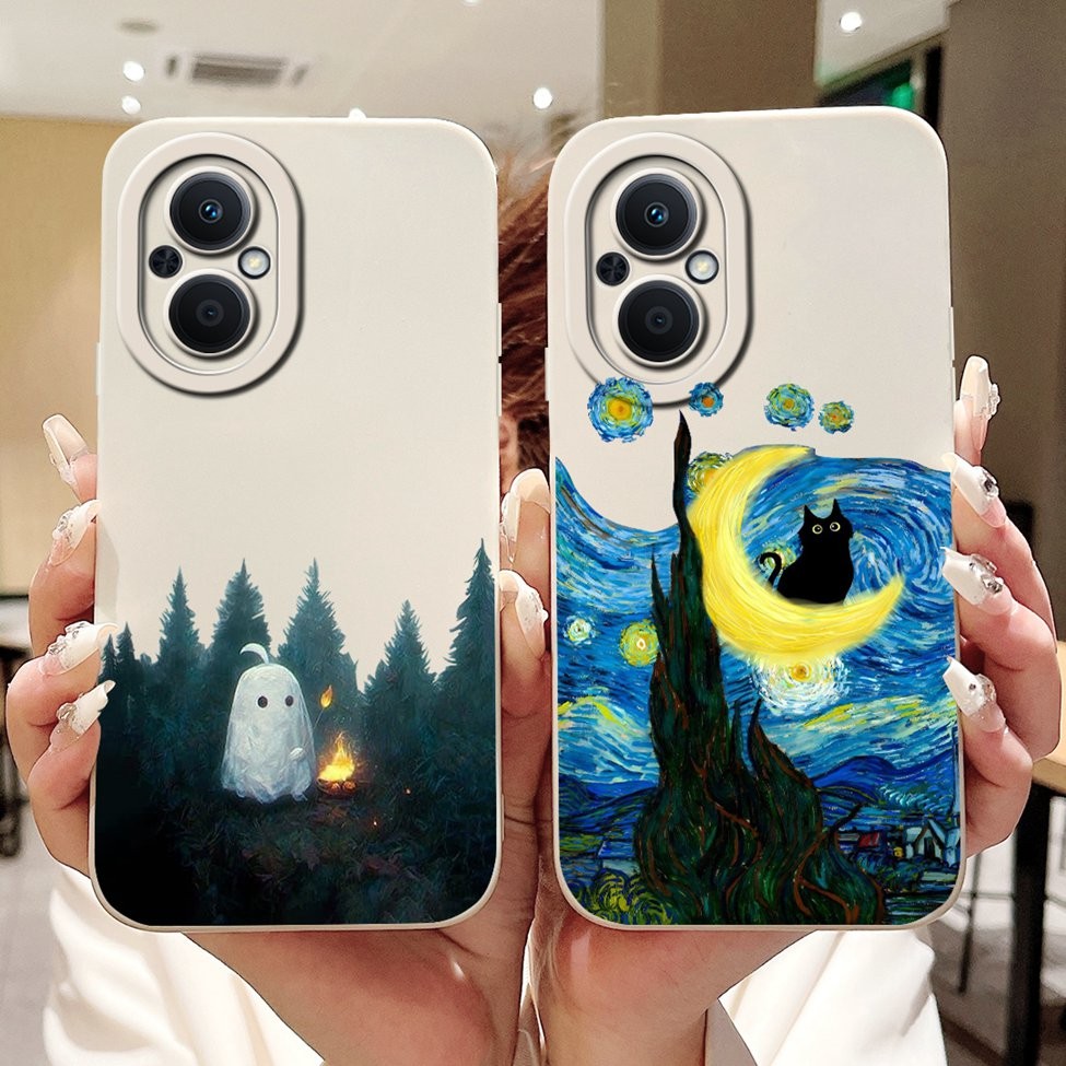 Ốp lưng Reno 8Z 5G CPH2457 Reno 7Z 5G CPH2323 Ốp lưng silicon thời trang hình mèo gấu trúc dễ thương Oppo Reno7 Z 5G Vỏ điện thoại thẩm mỹ