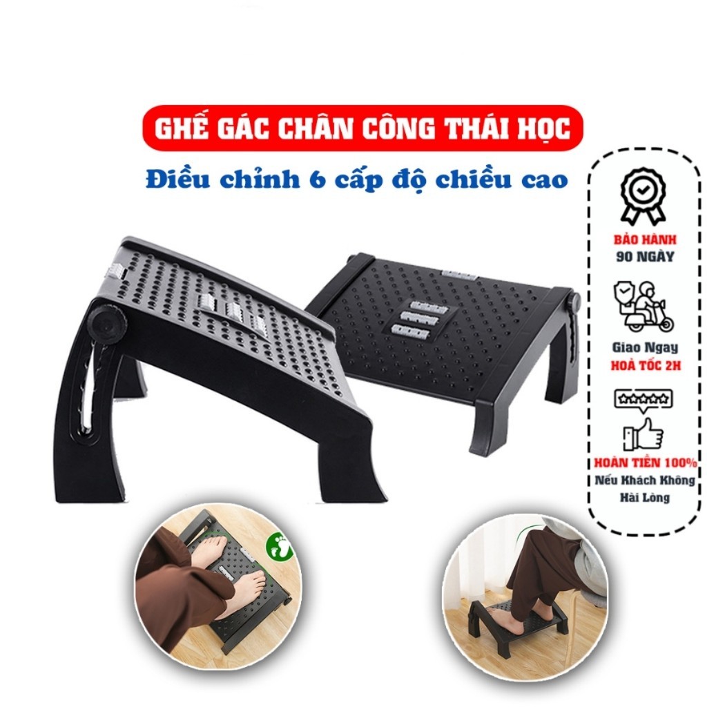 xErgonomic Footrest Ghế Gác Chân Công Thái Học Ghế Kê Chân Văn Phòng FE123