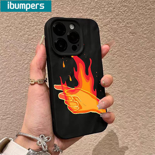 ibumpers Ốp Lưng iPhone Xinh Hài Hước Couple Ốp Basic Đen Chống Bẩn Dày Dặn Silicon Mềm Chống Sốc Cho Iphone 15 14 12 13 11 Pro Max IP 7 8 Plus Iphon X XS XR