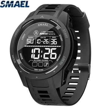 Đồng hồ chống nước SMAEL 8105 Đồng hồ bấm giờ ánh sáng kỹ thuật số cho nam Đồng hồ kỹ thuật số Đồng hồ đeo tay LED thể thao Đồng hồ đeo tay nam 50m