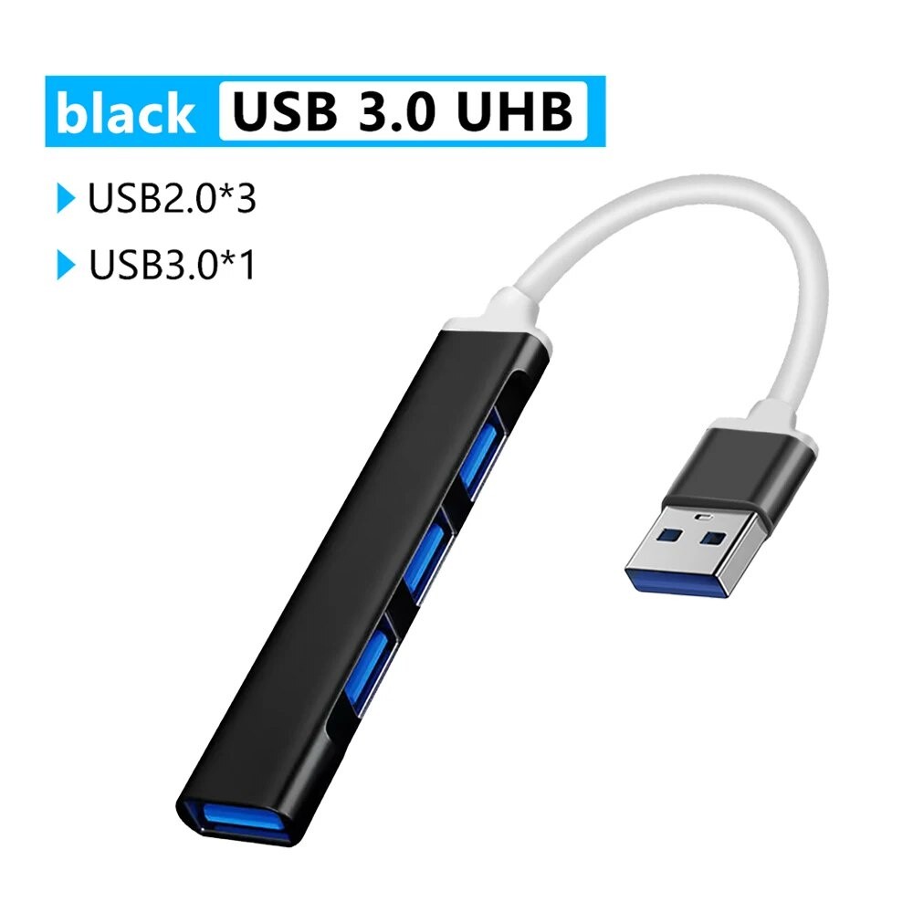 Hub USB Hub Dock Type C 3 trong 1 USB 3.0 4 Cổng Đa Bộ Chia Adapter OTG Cho USB 3.0 2.0 Cổng