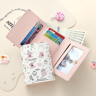 Ví đựng tiền xu SAVORBOX, Ví ngắn bằng da PU nơ, Hộp đựng thẻ hoạt hình Kitty dễ thương dành cho sinh viên