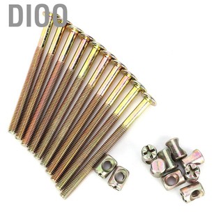 Dioo Đồ Nội Thất Bu Lông 10 Chiếc Thép Carbon Ốc Vít Với ​​Nòng Hạt Chốt Đai Ốc Kết Nối Nhanh Cho Cũi Giường Cũi Và Ghế