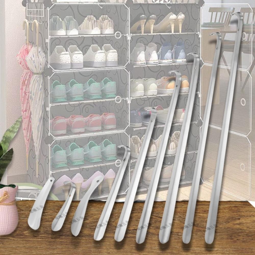 Dụng cụ tháo giày HYCEO, Bạc 30 42 52cm Sừng giày, Dụng cụ kéo giày trượt cực dài bằng thép không gỉ Dụng cụ nâng sừng giày hỗ trợ cho nam nữ