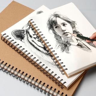 Sổ phác thảo chuyên nghiệp Giấy dày 160 GSM Máy tính xách tay xoắn ốc Nghệ thuật Đồ dùng học tập Bút chì vẽ notepadSUNND