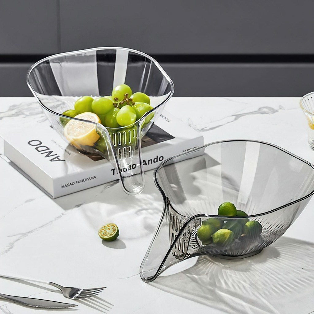 Rổ Nhựa Đựng Trái Cây / salad Đa Năng Sáng Tạo Cho Bồn Rửa Nhà Bếp