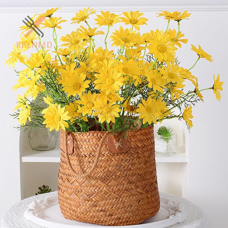 Rrlnmd > Hoa cúc Lụa Nhân Tạo Hoa Trắng Hoa Giả Phòng Cưới Xe Bàn Tiệc Quà Tặng Trang Trí Diy Bó Hoa MỚI