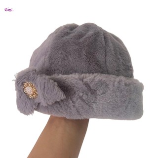Mũ lông thú Nga mùa đông Mũ giữ nhiệt màu trơn