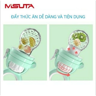 Túi Nhai Misuta chống hóc cho bé tập Ăn Dặm kèm 3 núm size