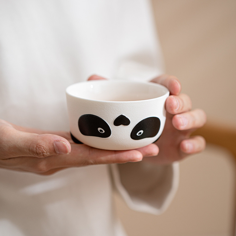 Bộ trà gốm sứ gấu trúc di động ngoài trời Văn phòng / Hộ gia đình Giải trí Bộ trà Kung Fu Quà tặng giá trị cao