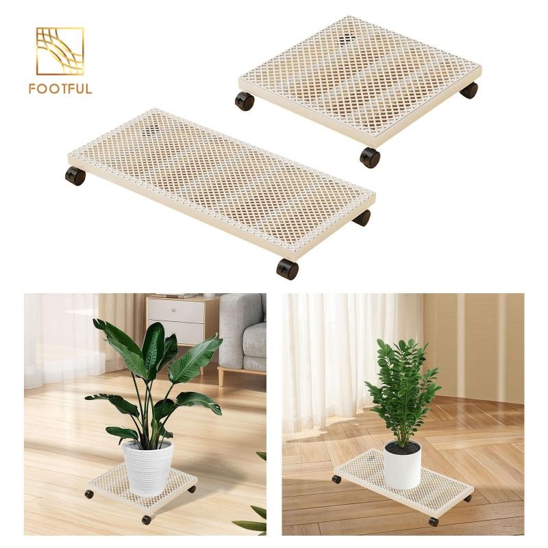 Chân đế cây cán có bánh xe khóa Chậu cây Mover cho sàn sân vườn ban công