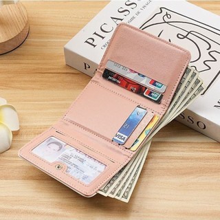[CRUSH] Ví ngắn cho bé gái, Ví đựng tiền xu nhiều khe gấp ba lần dành cho chó con, Túi đựng thẻ ID hoạt hình di động nhẹ thời trang dành cho nữ