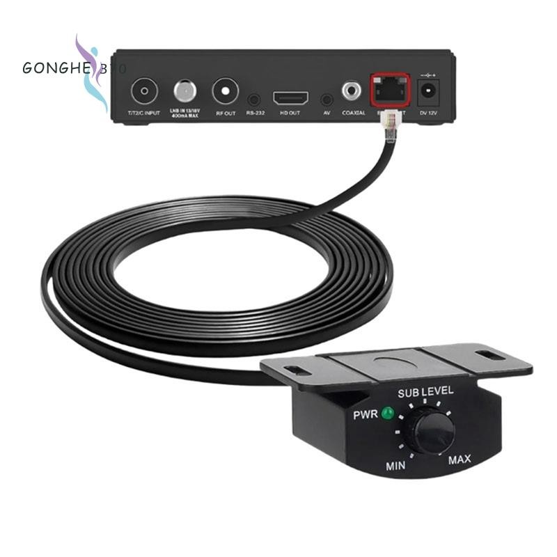 Cáp điều khiển âm lượng khuếch đại ô tô với núm âm trầm âm thanh nổi Bảng điều khiển gắn dây điều chỉnh cho bộ khuếch đại âm thanh 5m 4Pin