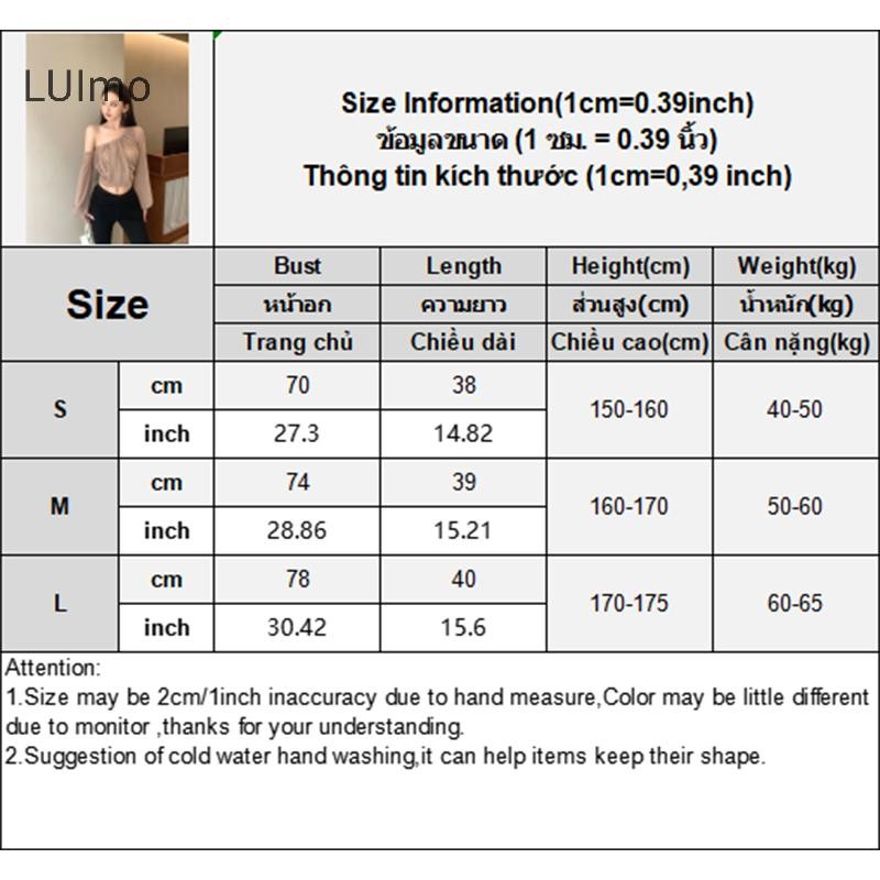 LUImo Áo thun dài tay đeo vai gợi cảm không đều Áo thun nữ mùa hè xếp ly SBS