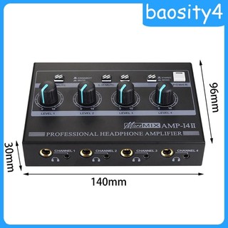 Bộ khuếch đại tai nghe âm thanh nổi 8 kênh Amp 3 giắc cắm đầu vào cho micrô Tai nghe Điện thoại thông minh Loa hoạt động
