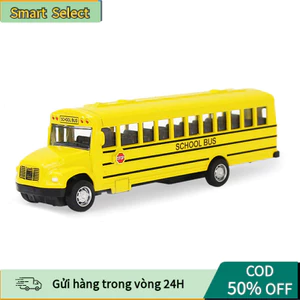 Mô hình xe buýt kim loại màu vàng tỉ lệ 1/43 cho bé trai