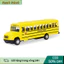 Mô hình xe buýt kim loại màu vàng tỉ lệ 1/43 cho bé trai