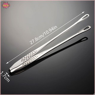 N & X 1 Kẹp Thực Phẩm Inox Tay Cầm Dài Chống Trơn Trượt Thịt Nướng Lưỡi Bít Tết Dụng Cụ Nấu Ăn Nhà Bếp Phụ Kiện Nhà Bếp.