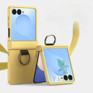 Ốp lưng đầy màu sắc Grip Ring bản lề full case Samsung Galaxy Z Flip 7 FE 6 5 4 3 Z Flip 7 Skin Feel Hard case