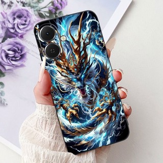 Dành Cho Tecno Spark Go 2 Ốp Lưng KM4 Bao Thiết Kế Mới Cool Dragon Cá Chép Mềm Mờ Silicon Ốp Lưng Cho Tecno Spark Go2 LJ7 Ốp Lưng
