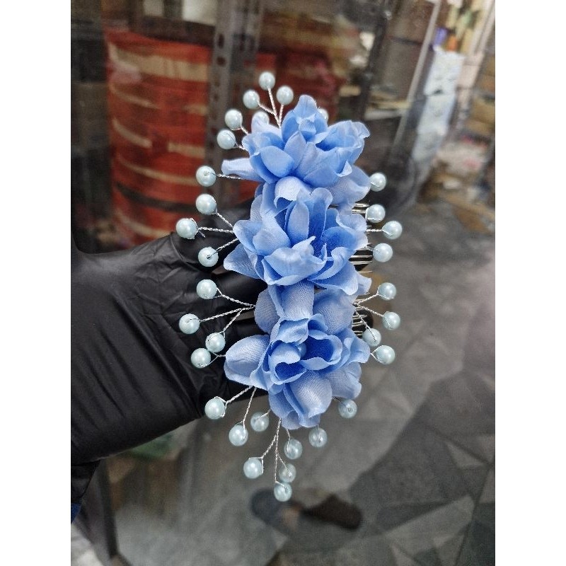 Cài tóc hoa lụa dùng để biểu diễn văn nghệ, cài tóc cô dâu chụp ảnh, đạo cụ phụ kiện