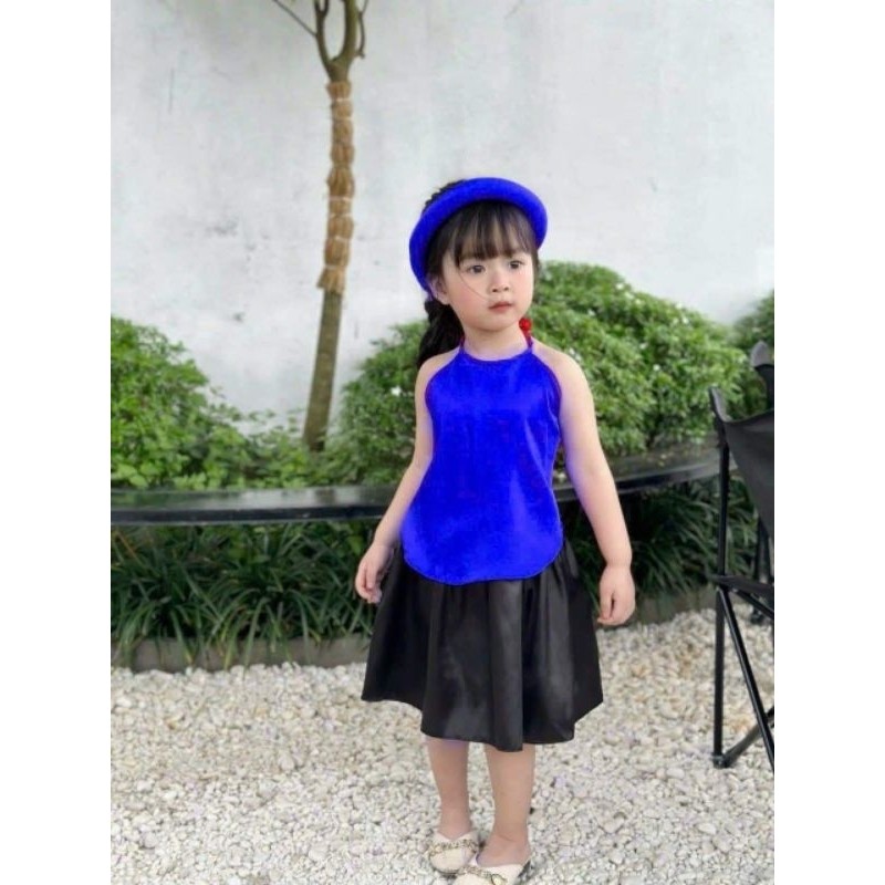 Vấn (mấn) tròn trẻ em dùng để đội đầu kết hợp với yếm tứ thân biểu diễn văn nghệ chụp ảnh cực chất