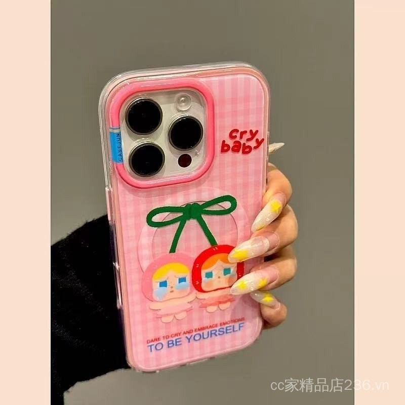 Kẻ Sọc Dễ Thương Khóc Cho Bé Từ Tính Giá Đỡ Thích Hợp Cho 16 Vỏ Điện Thoại 15pro Bán Chạy 13iPhone14proma Phong Cách Mới