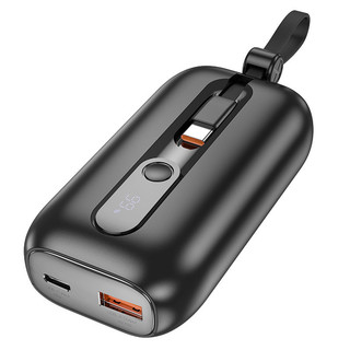 Pin Dự Phòng 10000mAh, Sạc Nhanh PD20W, Màn Hình LED, Tích Hợp Dây Sạc, Tiện Lợi Cho Điện Thoại, Du Lịch