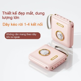 Pin Dự Phòng 10000mAh, Sạc Nhanh, Tích Hợp Dây Sạc, Thiết Kế Hoạt Hình, Dung Lượng Lớn, Di Động