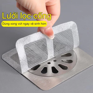 10PCS Lưới Lọc Rác Chống Tắc Cống Thoát Nước Nhà Tắm Miếng Cống Thoát Nước Chặn Côn Trùng 10x10cm