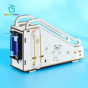 Gamchiano Mini Thang Máy Mô Hình 3D Gỗ Xếp Hình Điện Thủ Công Khoa Học Thí Nghiệm Cho Ngày Trẻ Em Đi Học Quà Tặng Bé Trai