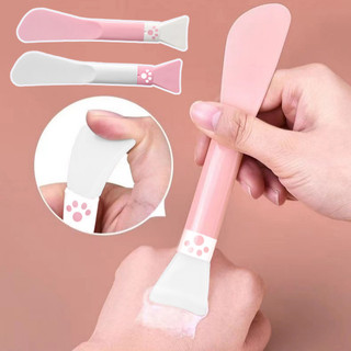 Bàn chải mặt nạ silicon móng vuốt mèo dễ thương hai đầu DIY Dụng cụ chăm sóc da mặt