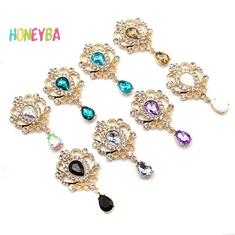 < Honeyba > 32 * 60MM cho kim cương giả Nút tóc Manualidades Phụ kiện Diy Flat back Trâm Phụ kiện trang sức
