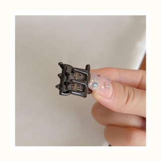 SAU 1 chiếc ​Móng vuốt tóc​, ​BỘ​ ​Axetat​ Kẹp cá mập, Nhãn vàng tinh tế ​Rỗng ra ngoài​ ​Chân bên​ ​Phụ Kiện Tóc Nữ​
