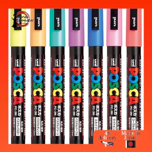 Uni Mitsubishi Pencil Water-Based Fine Point Marker Pen - 7 Colors PC3M7C- Direct from Japan