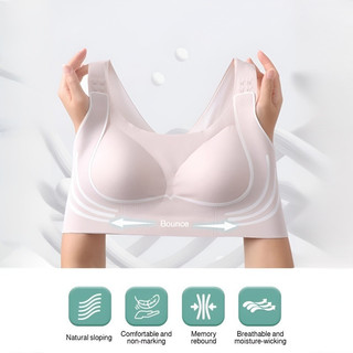『 Brelira 』 Áo ngực tư thế Hỗ trợ nâng chống chảy xệ Áo ngực thể thao Full Cup Liền mạch Đồ lót không dây Bộ chỉnh sửa tư thế