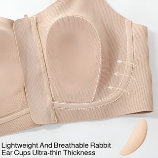 『 Luminara 』 Áo ngực có khóa kéo phía trước Hỗ trợ áo ngực giảm thiểu chống chảy xệ Áo ngực mềm không dây Chạy bộ Đồ lót nữ chống sốc