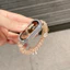Nơ Thỏ Lấp Lánh Dây Điện Thoại Dây Tóc Cho Xiaomi Smart Band 10 Band 9 8 NFC Vòng Tay Thay Thế Dây Đeo Đồng Hồ Co Giãn