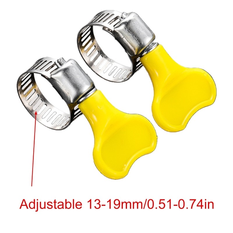 IOR 10lots Kẹp ống thép không gỉ đa năng cho kết nối khí nước Tay cầm an toàn 13 phạm vi đường kính 19mm