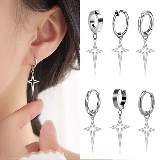 Ngôi sao kim cương bông tai cho học sinh, kiểu dáng đơn giản và thiết kế niche