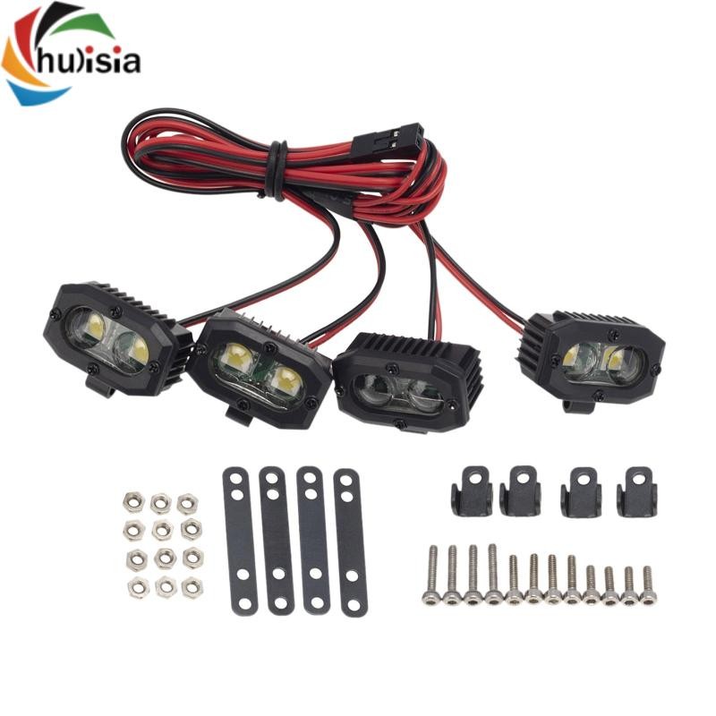 chulisia RC Thay Thế Cản Đèn LED Đèn Pha RC Cho: 8 DIY Accs DIY Sửa Đổi Xe Ô Tô Xe Bánh Xích