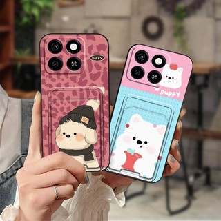 Vỏ silicon khe cắm thẻ ZTE Blade A35/A55, túi đựng thẻ Graffiti, mềm bền, bảo vệ toàn bộ, chống bụi/nước