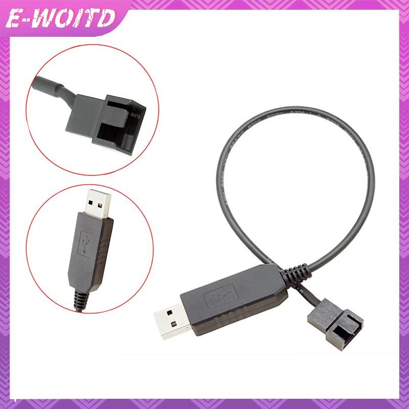 E-woitd USB Sang 4Pin PWM 5V Sang 12V Boost Line USB Tay Quạt PC Bộ Chuyển Đổi Nguồn Đầu Nối Cáp Chuyển Đổi Cho PC Quạt Làm Mát HNVN
