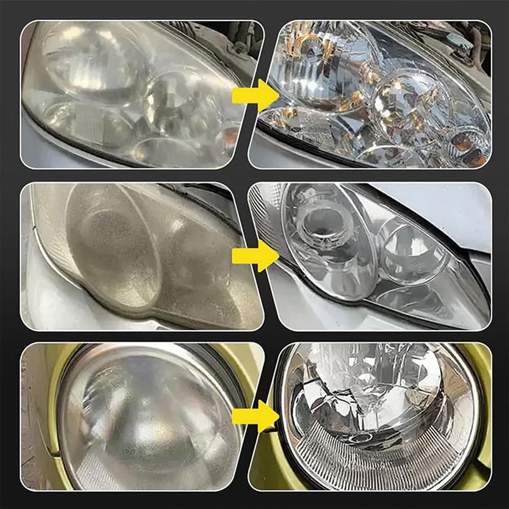 OGAS Pemulihan Lampu Headlight refurbishment kit+Coating Headlamp Pembersih & Pengilat Lampu