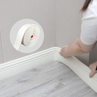 Đế treo tường ROLY, Viền đúc linh hoạt dày, Đường ốp chân tường tự dính mềm DIY Phòng khách