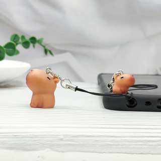 1 Phụ kiện trang trí quyến rũ điện thoại Capybara 3D sáng tạo Thích hợp cho chìa khóa, túi xách và phụ kiện ô tô, túi quyến rũ