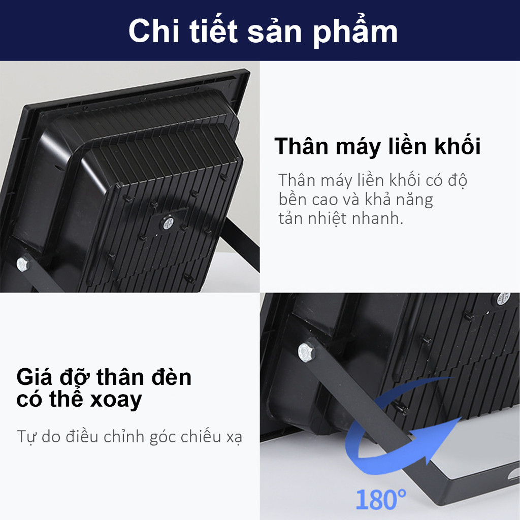 Đèn Năng Lượng Mặt Trời - Công Suất 3000W - Vỏ Nhựa ABS-Chống Nước IP67 - Không tốn tiền điện. An toàn Tự động bật/tắt